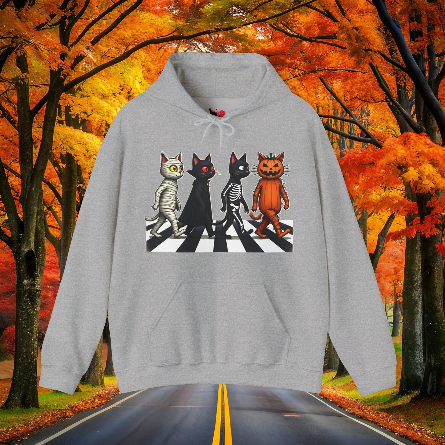 Printify Hoodie Sport Grey / S TABBY ROAD 👻 SPOOKY Season 🎃 Hoodie