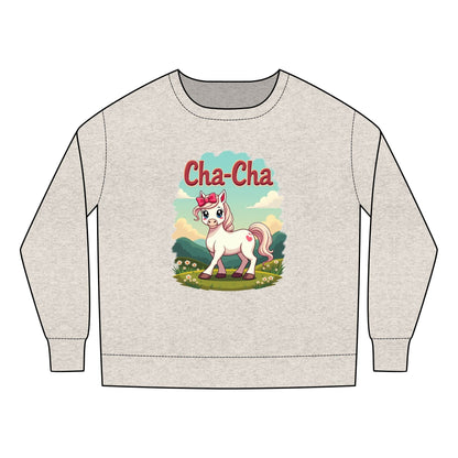 Printify Kids clothes 2T / Natural Heather Horsey 🐴 Toddler Sweatshirt