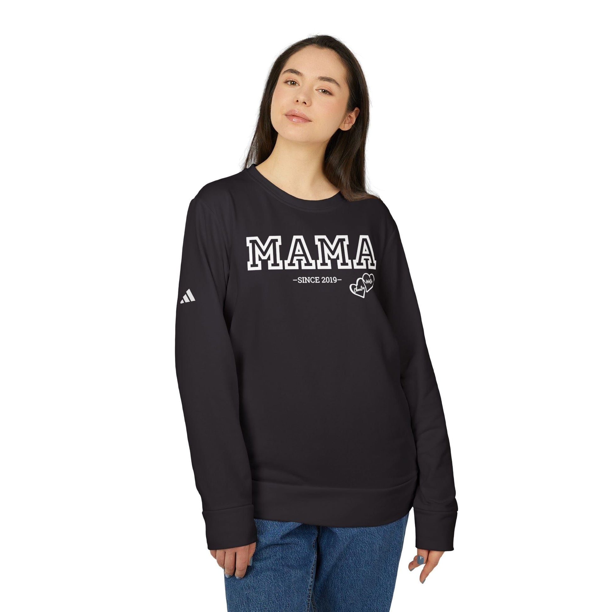 Printify Sweatshirt adidas MAMA Unisex Fleece Crewneck Sweatshirt