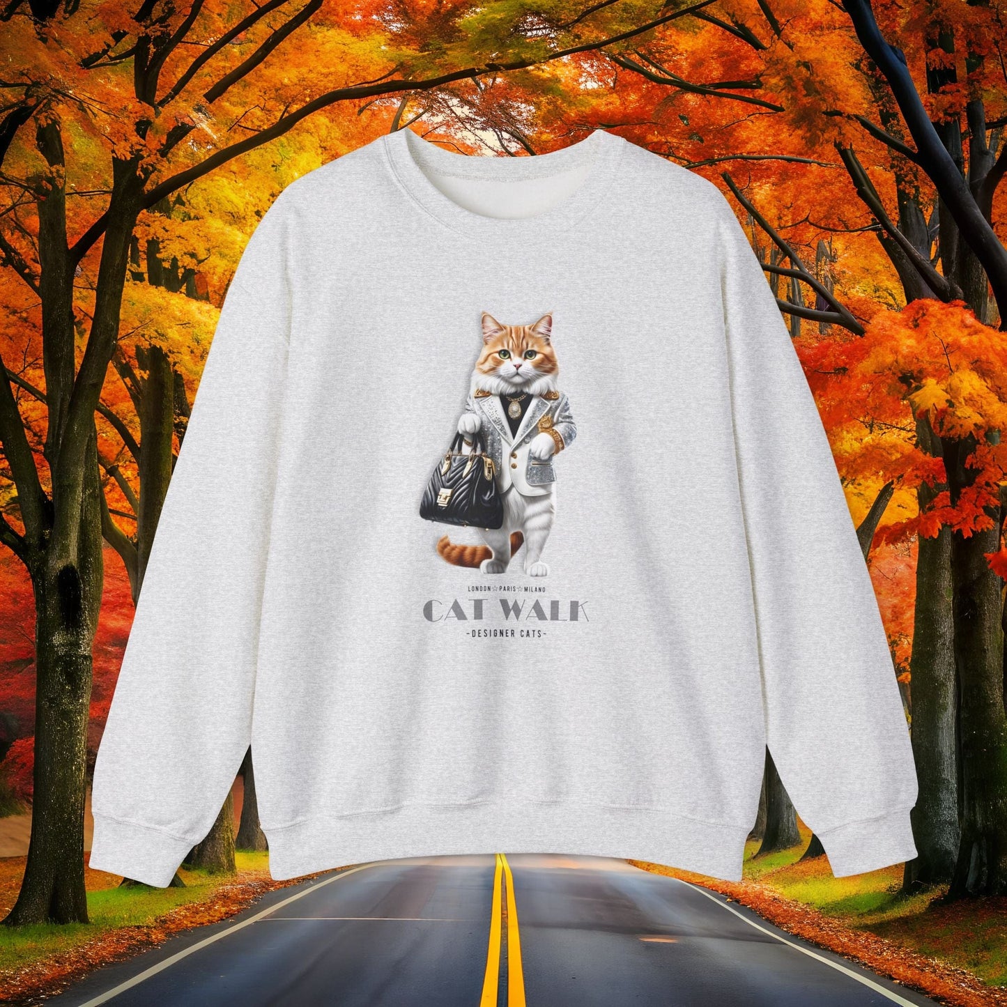 Printify Sweatshirt S / Ash CATWALK 🛍️ Lifestyle Crewneck