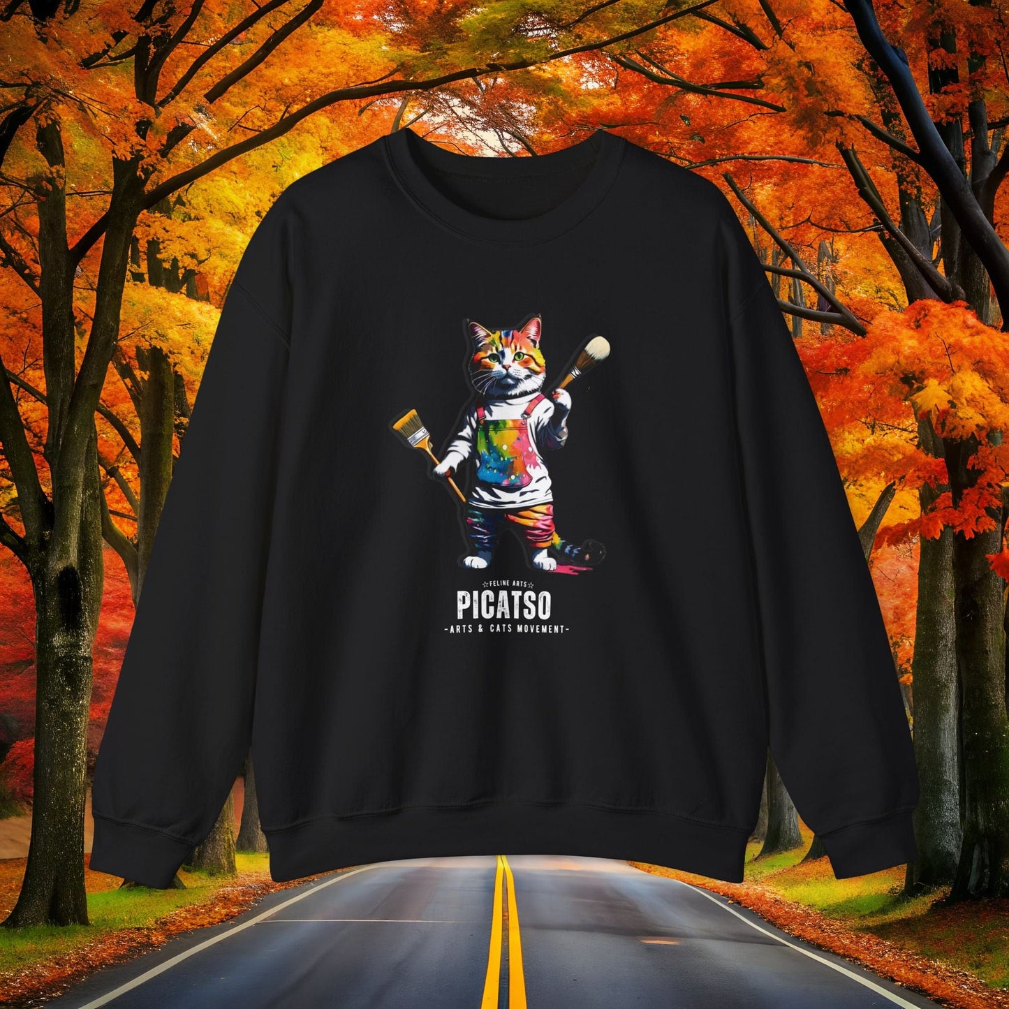 Printify Sweatshirt S / Black PICATSO 🎨 DEEP SHADES Fall Crewneck