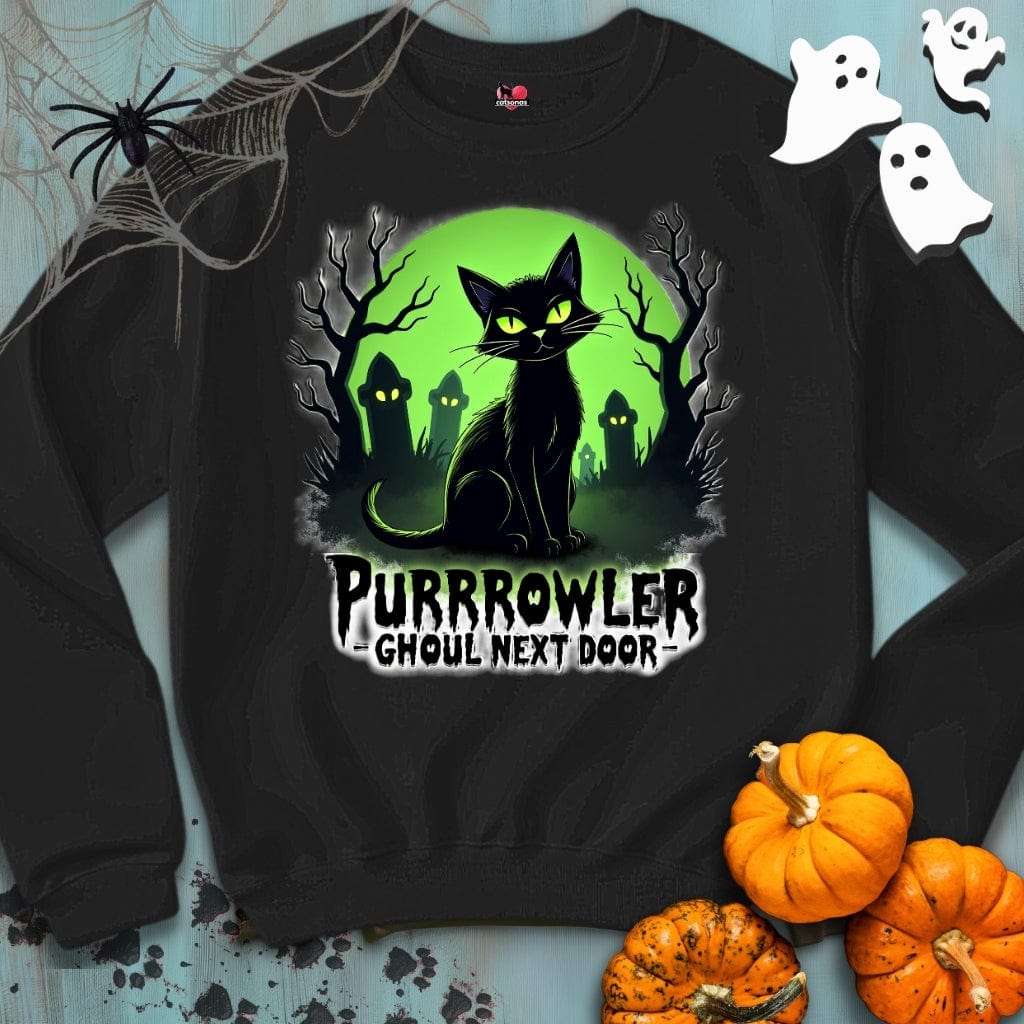 Printify Sweatshirt S / Black PURRROWLER Crewneck Sweatshirt 👻 SPOOKY Season 🎃 HALLOWEEN Collection