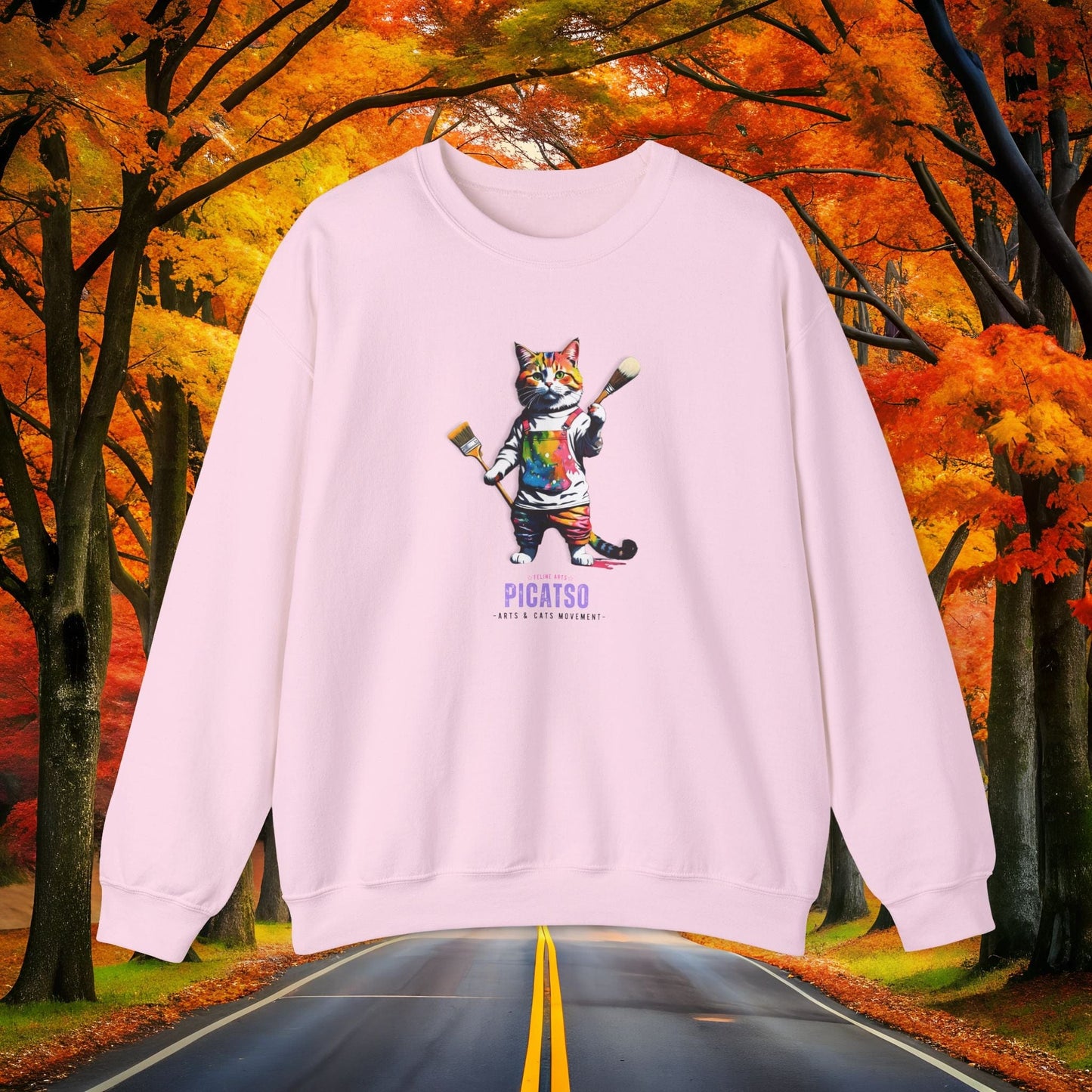 Printify Sweatshirt S / Light Pink PICATSO 🎨 PASTELS Cuddly Crewnecks