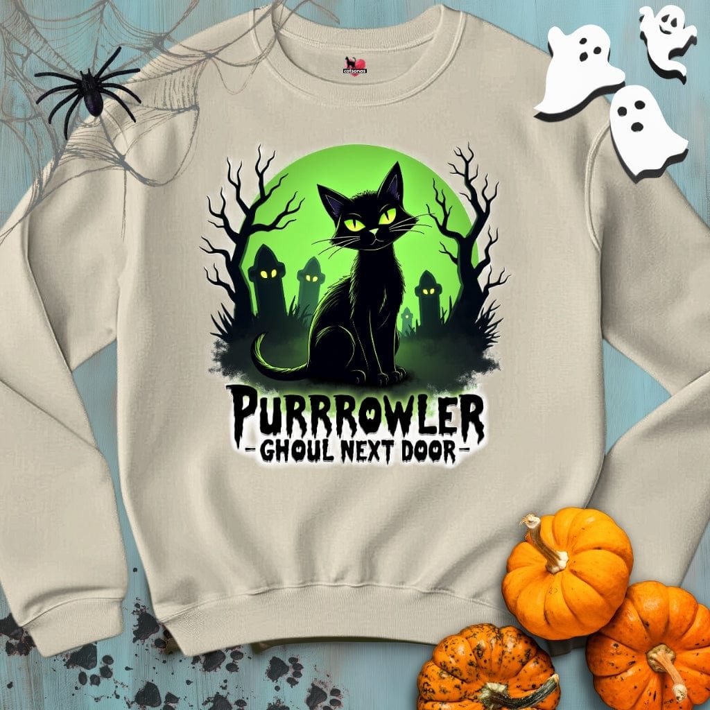 Printify Sweatshirt S / Sand PURRROWLER Crewneck Sweatshirt 👻 SPOOKY Season 🎃 HALLOWEEN Collection