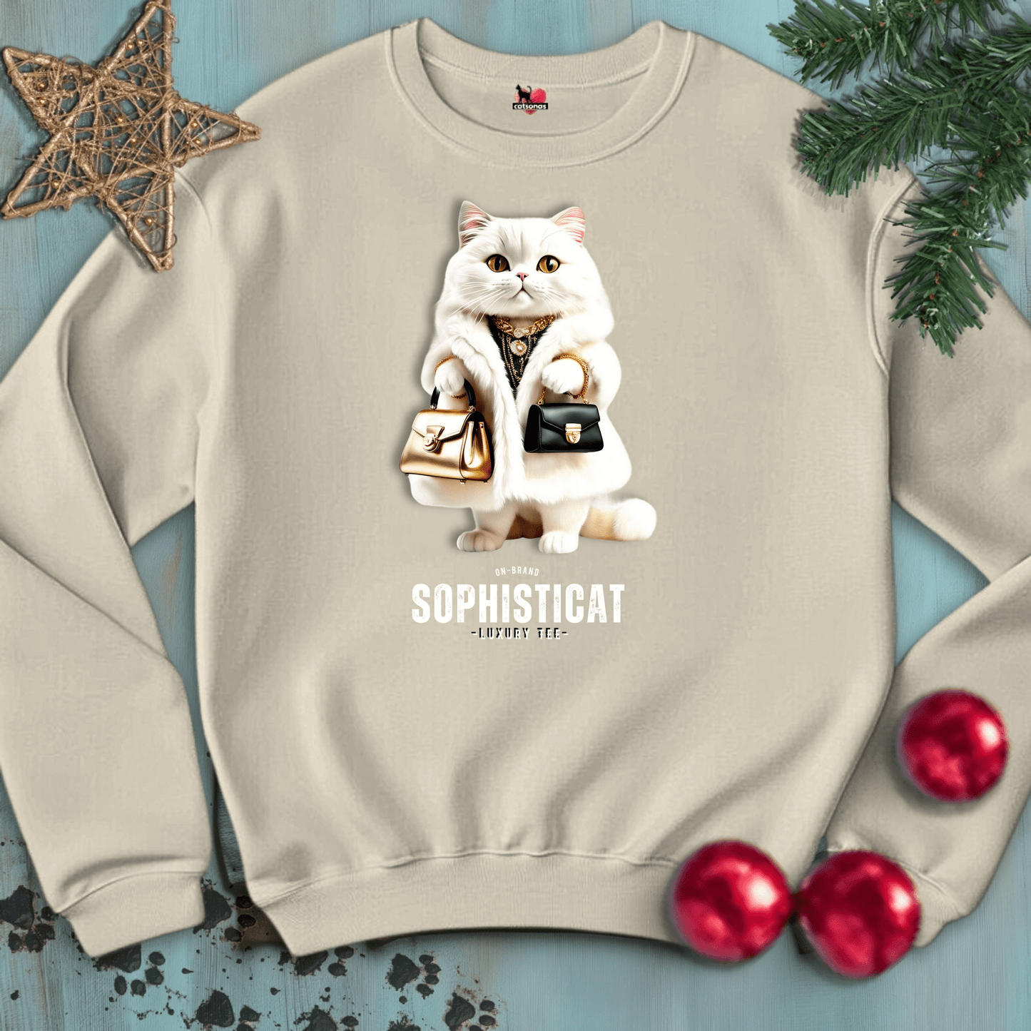 Printify Sweatshirt S / Sand SOPHISTICAT-BLACK-2-CATSONAS-FASHION-LUXURY_8a5051ab-b5e0-4c0d-821a-78b1952d2354
