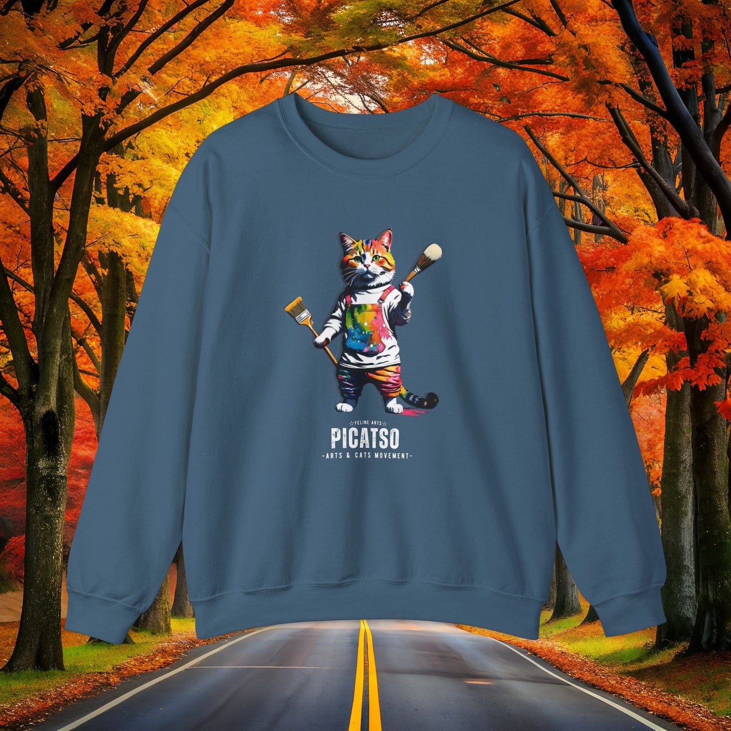 Printify Sweatshirt S / Saphire PICATSO 🎨 DEEP SHADES Fall Crewneck