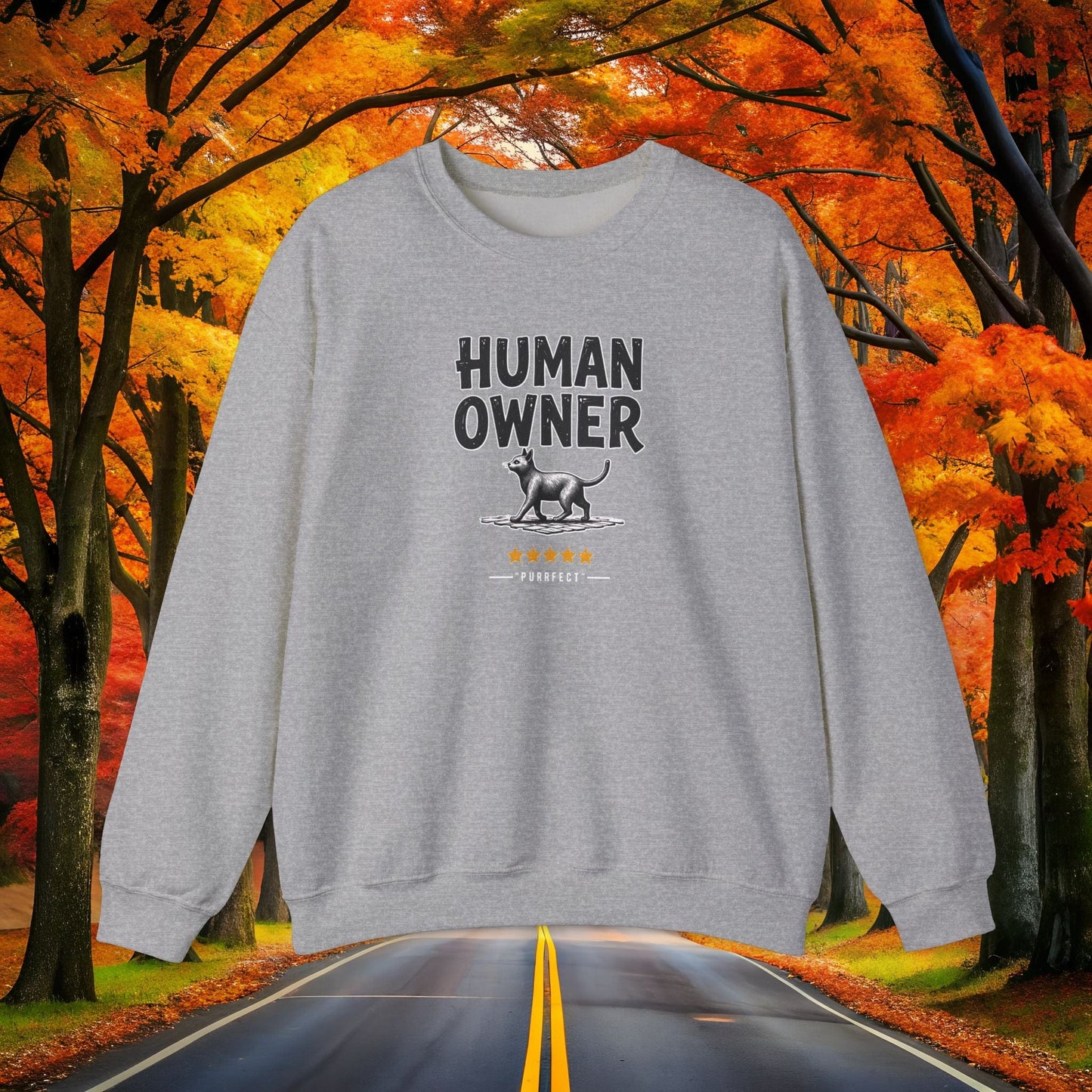 Printify Sweatshirt S / Sport Grey HUMAN-OWNER 5⭐️ Review Vintage Crewneck