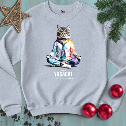 Printify Sweatshirt S / Sport Grey YOGA-CAT-COLORS-CATSONAS-NAMASTE-SHADOW_7e8d3143-4873-4acb-b952-ec43be87f40a