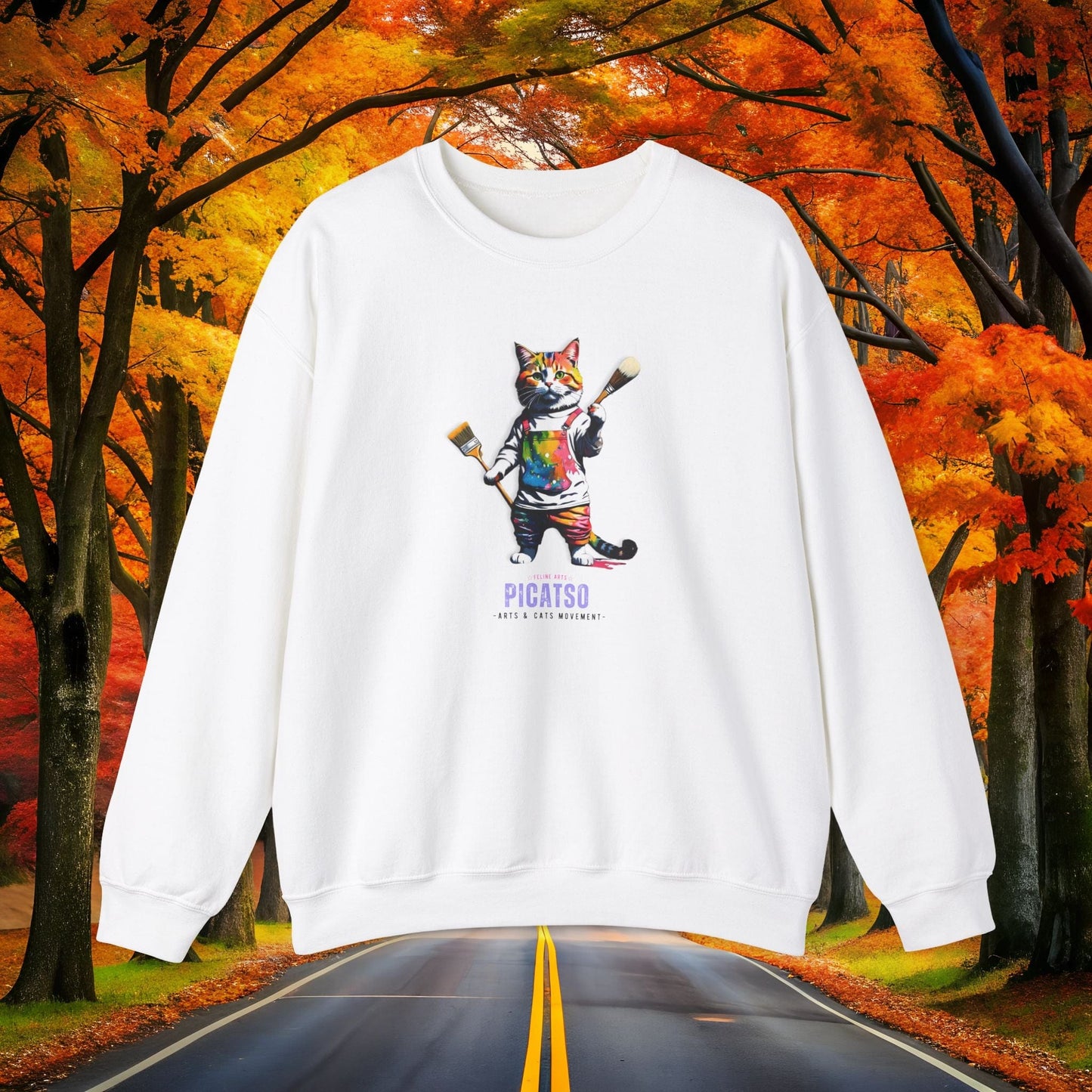 Printify Sweatshirt S / White PICATSO 🎨 PASTELS Cuddly Crewnecks