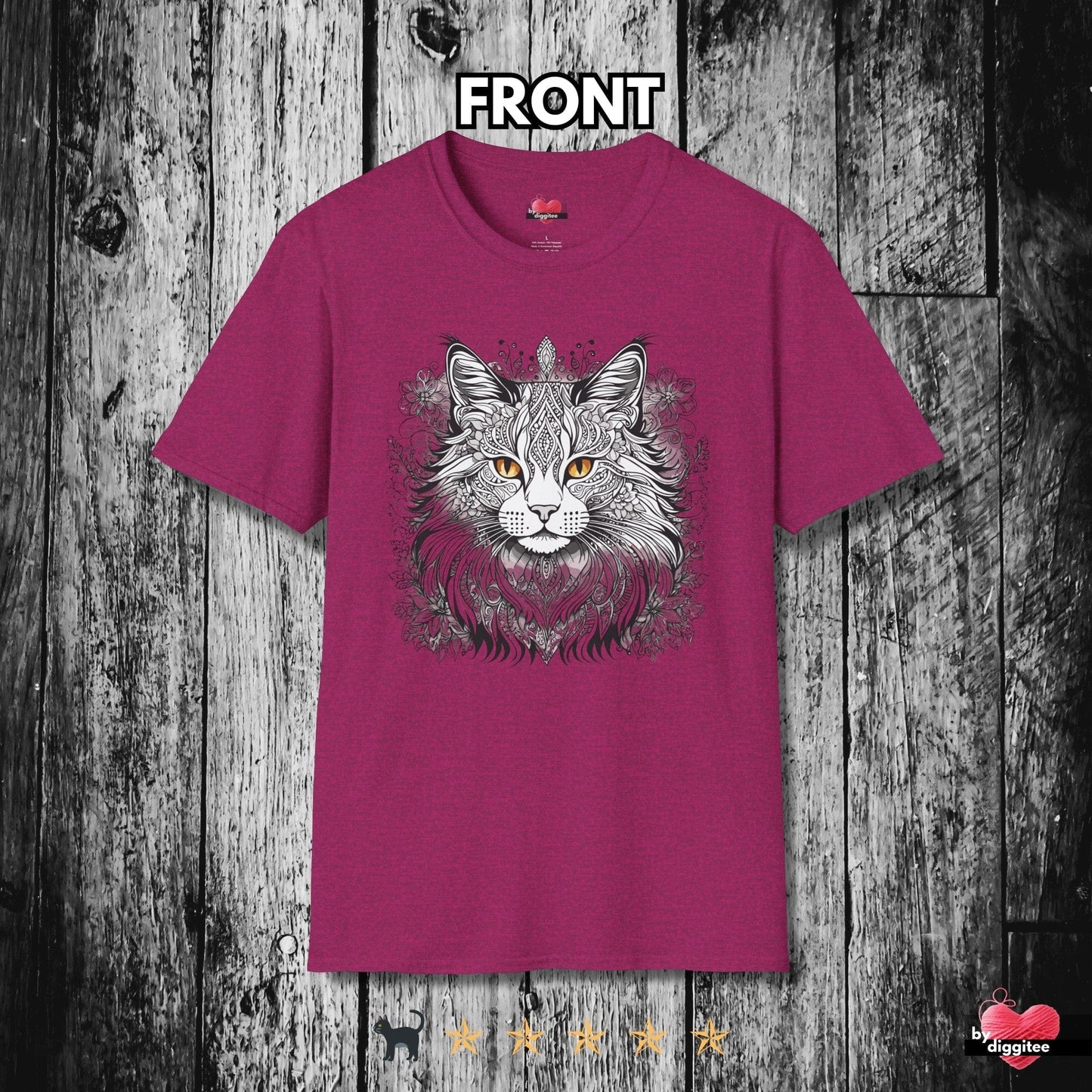 Printify T-Shirt Antique Heliconia / S The Maine Cats 🐈‍⬛ Shadow