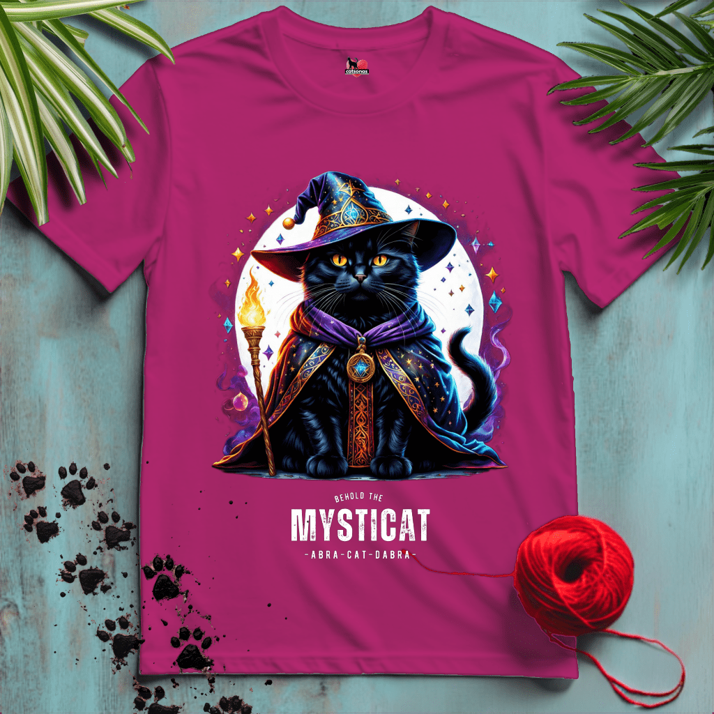 Printify T-Shirt Antique Heliconia / XL A-MYSTIC-CAT 🧙 MAGICAL-TAILS | Fantasy Cats Collection