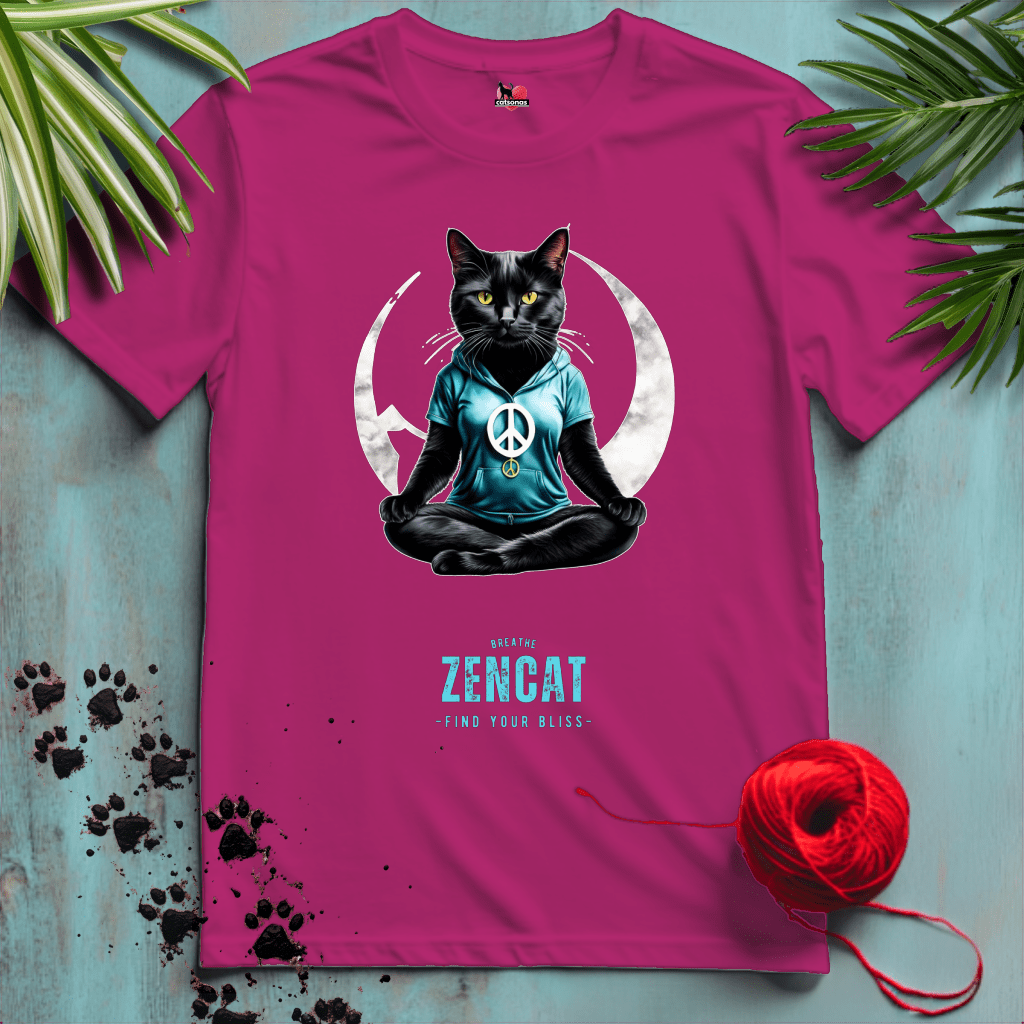 Printify T-Shirt Antique Heliconia / XL ZEN-CAT ☮️ PEACE-YOGI | Lifestyle Cats Collection