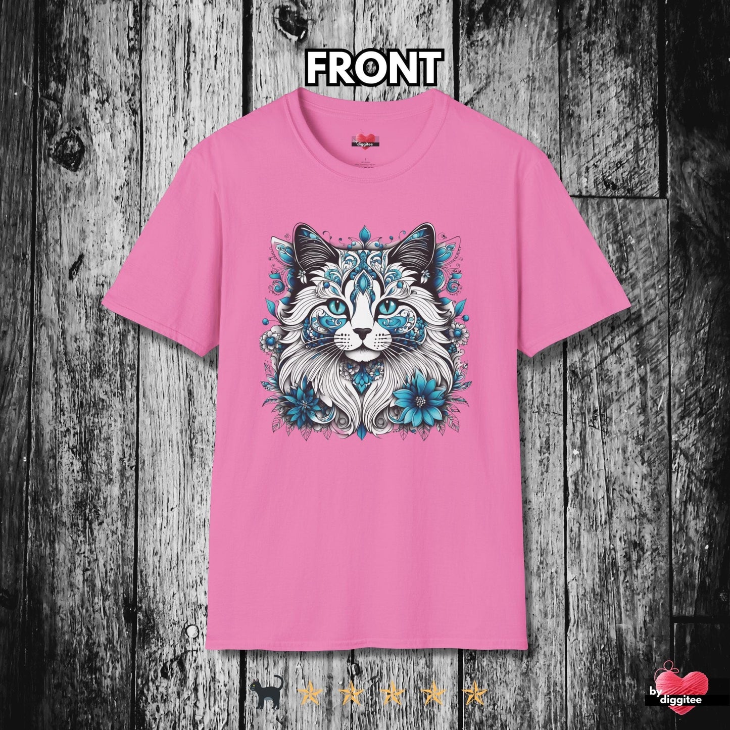 Printify T-Shirt Azalea / S 🐈‍⬛ Pretty CATS 🐈 Psych@