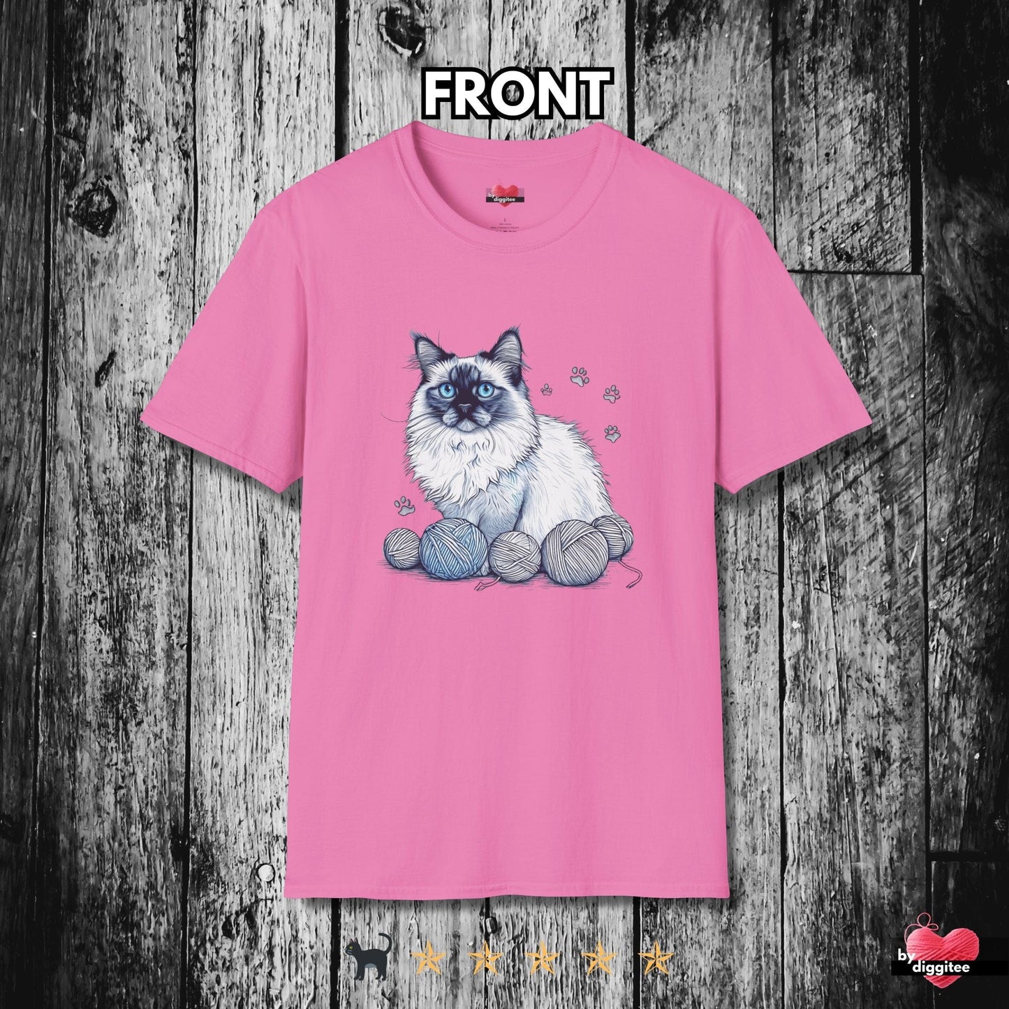 Printify T-Shirt Azalea / S 🐈‍⬛ Pretty CATS 🐈 Yarns