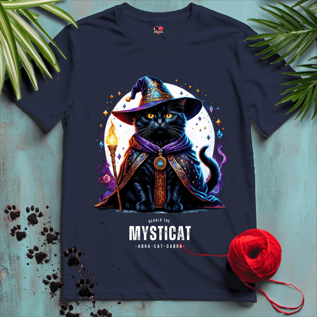 Printify T-Shirt Black / XL A-MYSTIC-CAT 🧙 MAGICAL-TAILS | Fantasy Cats Collection