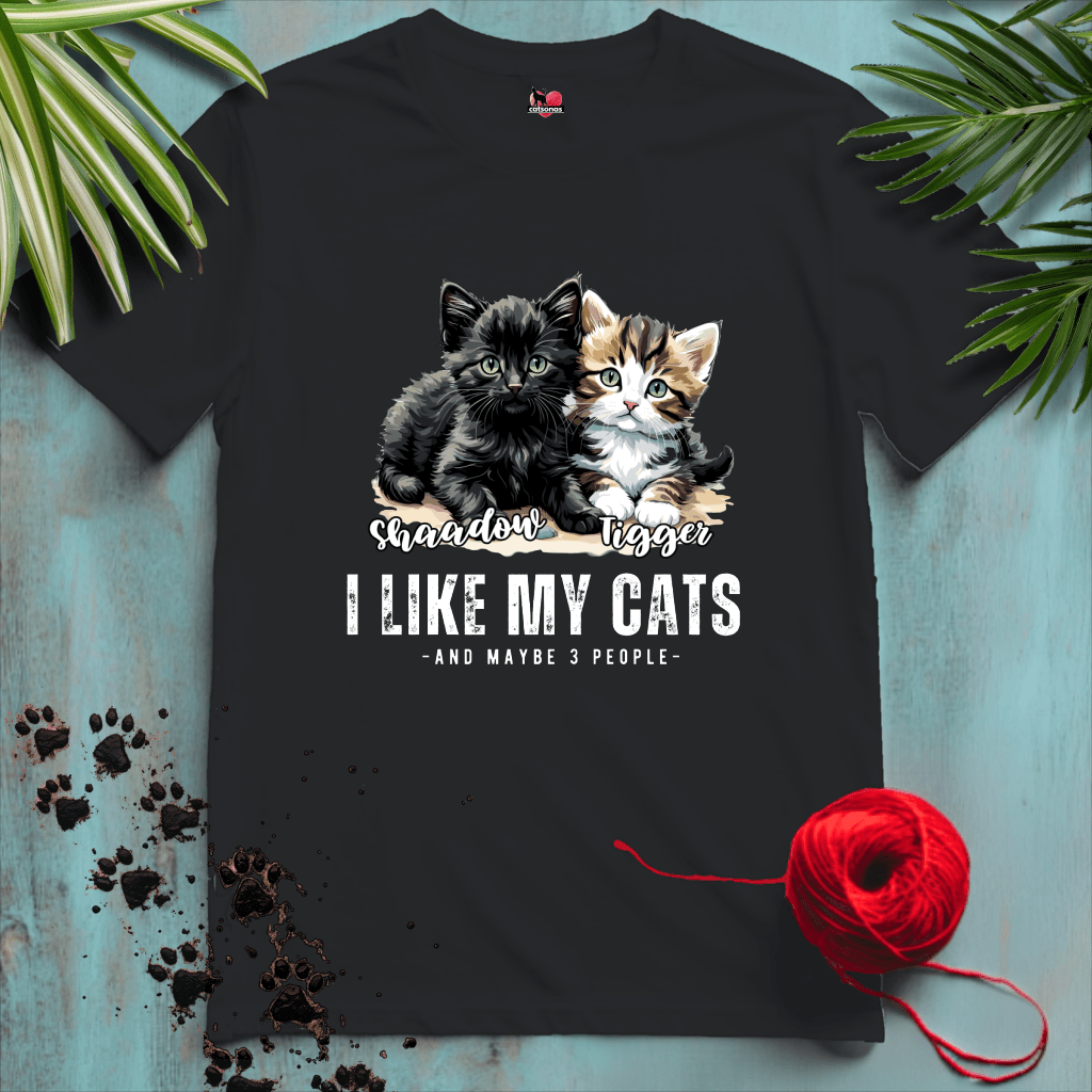 Printify T-Shirt Black / XL I-LIKE-MY-CATS 😻✚ 3 PEOPLE | Lifestyle Cats Collection