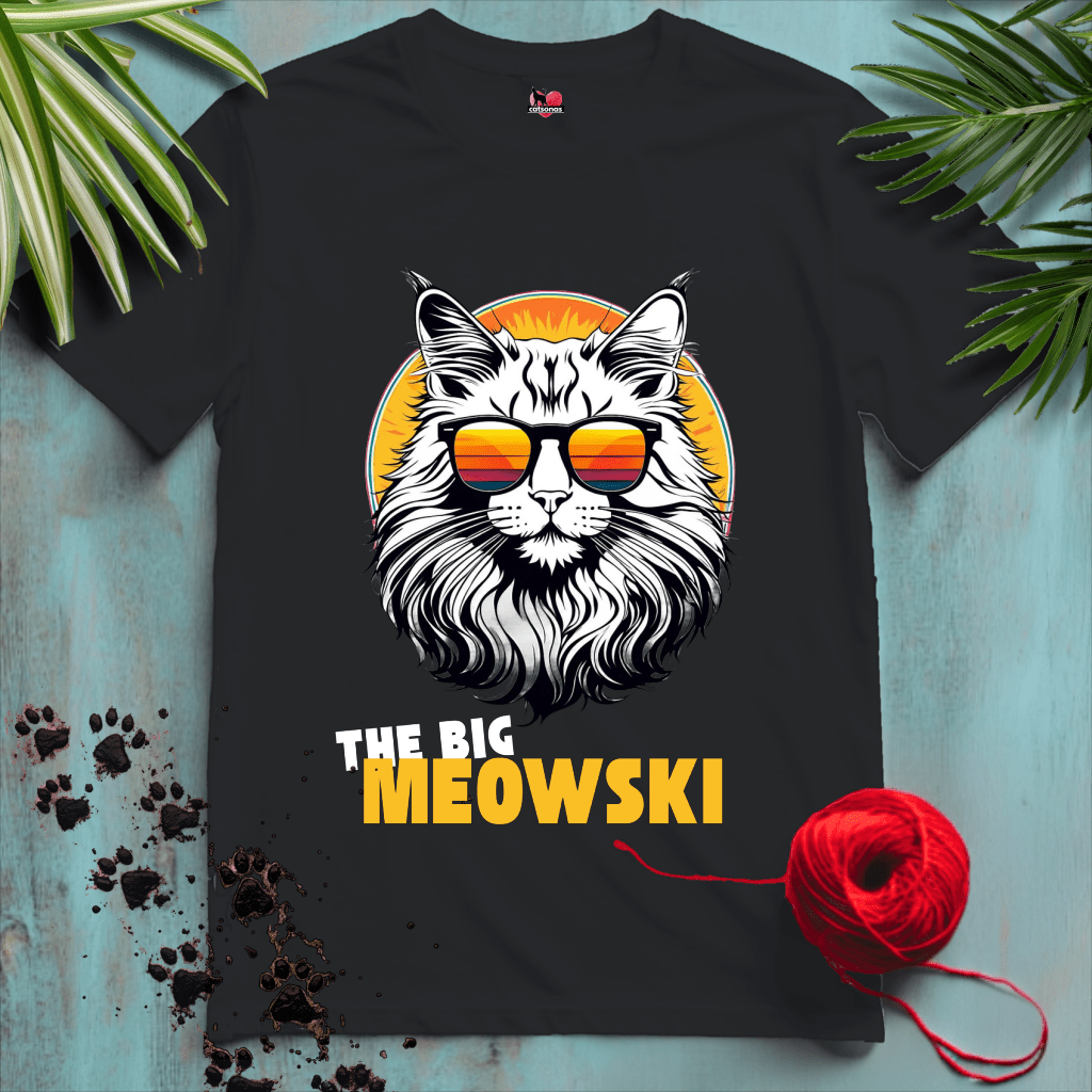 Printify T-Shirt Black / XL THE-BIG-MEOWSKI 😎 COOL-CHILL-VIBES | Lifestyle Cats Collection