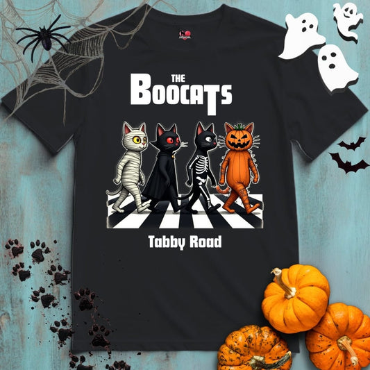 Printify T-Shirt Black / XL The BOOCATS TABBY ROAD 👻 SPOOKY Season 🎃 HALLOWEEN Collection