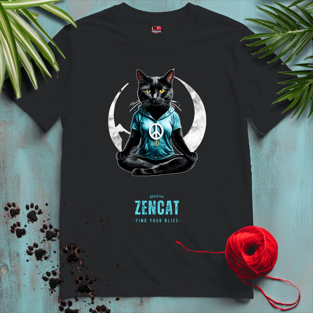 Printify T-Shirt Black / XL ZEN-CAT ☮️ PEACE-YOGI | Lifestyle Cats Collection