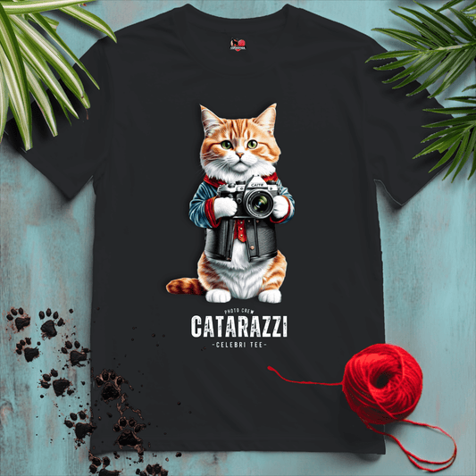 Printify T-Shirt Black / XS CATARAZZI 📸 PHOTOGRAPHY-CAT | Artsy Cats Collection