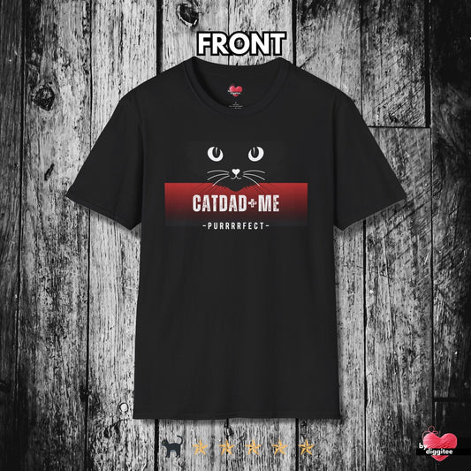 Printify T-Shirt Black / XS CATDAD+ME ❤️ 🐈‍⬛ Chilli Pepper RED