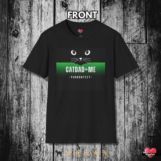 Printify T-Shirt Black / XS CATDAD+ME 💚 🐈‍⬛ IRISH Green