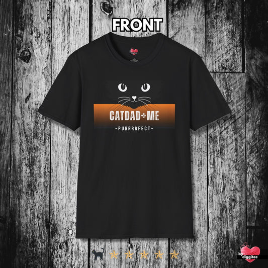 Printify T-Shirt Black / XS CATDAD+ME 🧡 🐈‍⬛ Vodka Orange