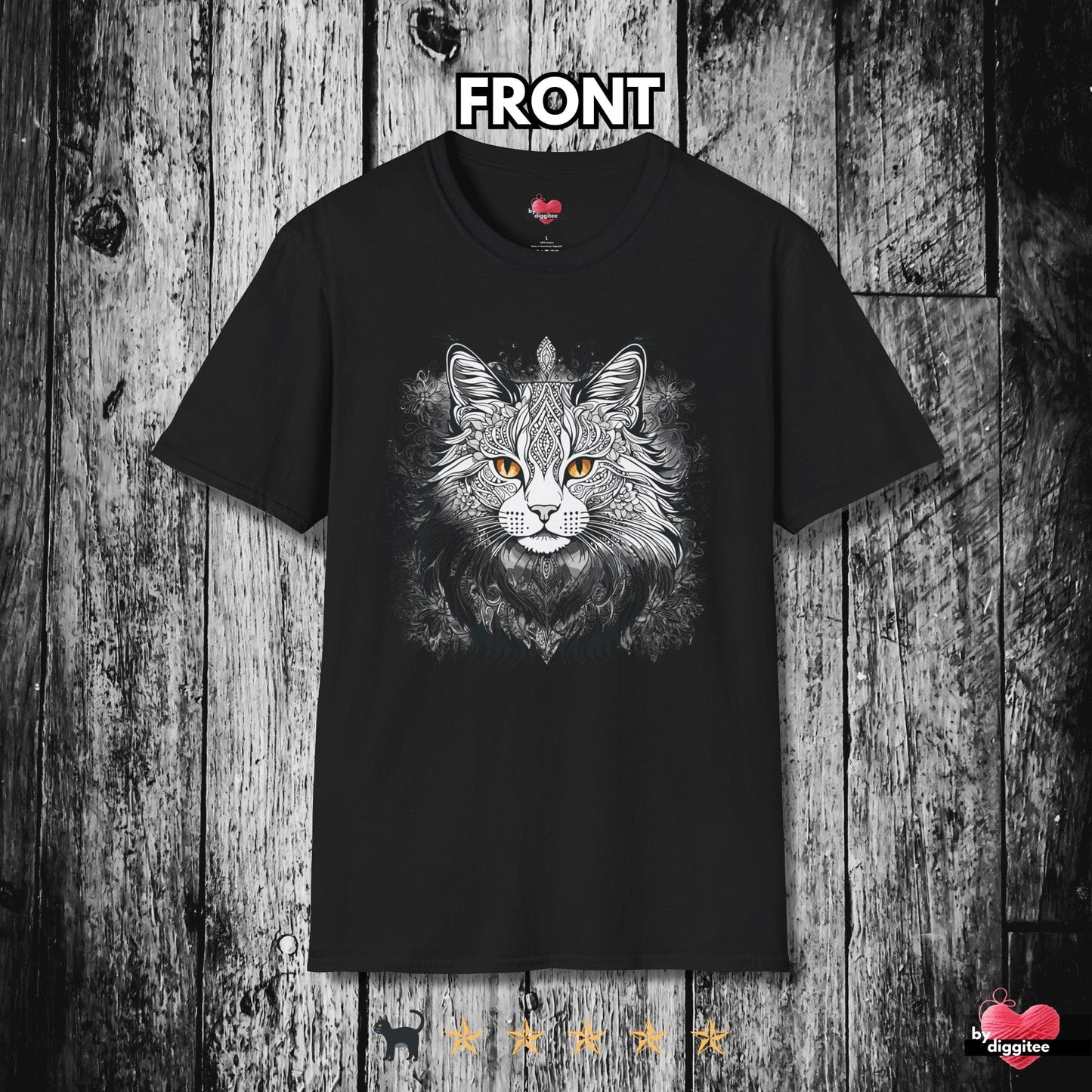 Printify T-Shirt Black / XS The Maine Cats 🐈‍⬛ Shadow