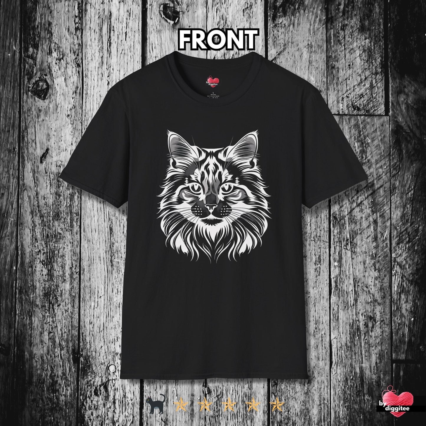 Printify T-Shirt Black / XS The Mainee Cats 🐈 Just Plain Purdy