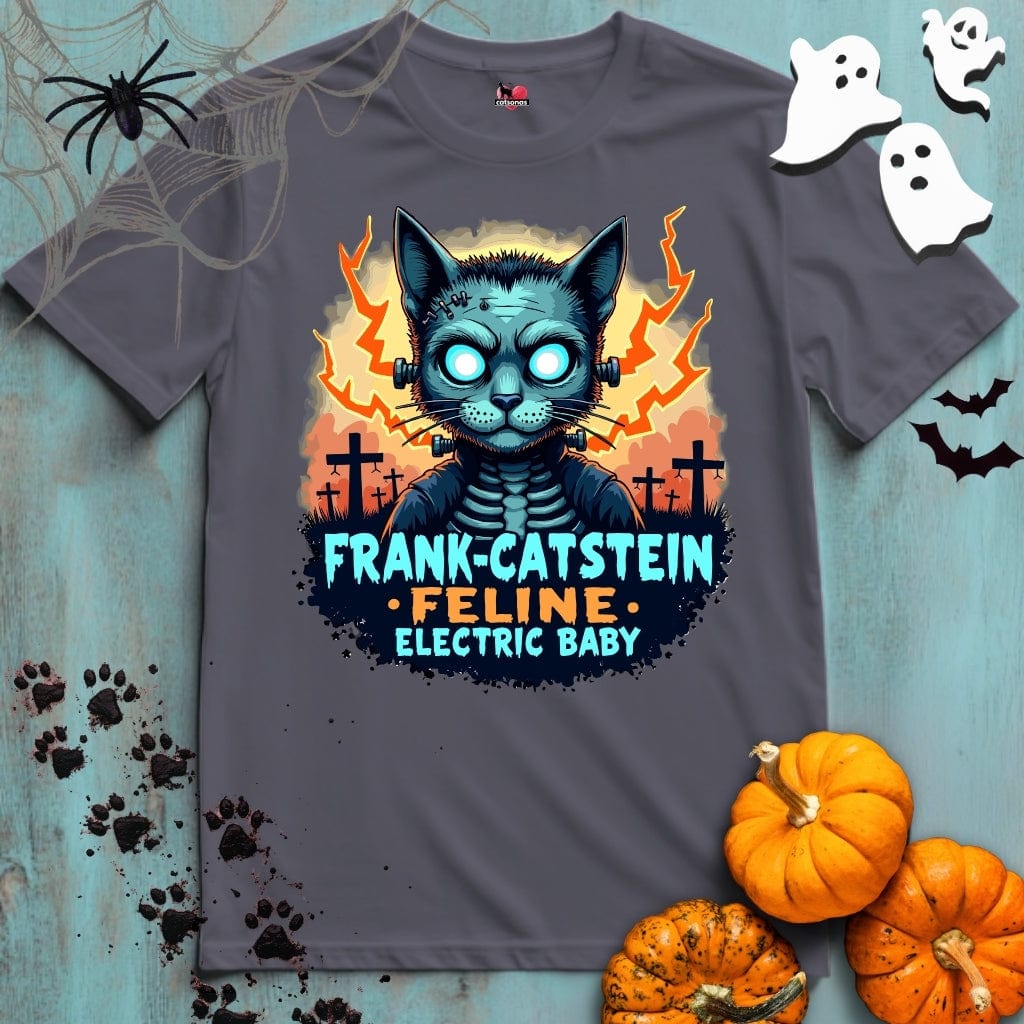 Printify T-Shirt Charcoal Grey / XS FELINE ELECTRIC BABY 👻 SPOOKY Season | HALLOWEEN Collection