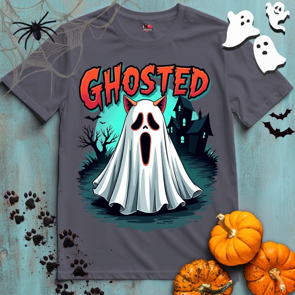 Printify T-Shirt Charcoal Grey / XS GHOSTED 👻 SPOOKY Season 🎃 HALLOWEEN Collection