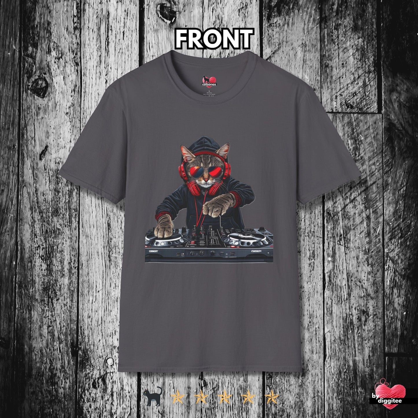 Printify T-Shirt Charcoal / S DJ PURRFECTION 🎧 Music Lover Tee