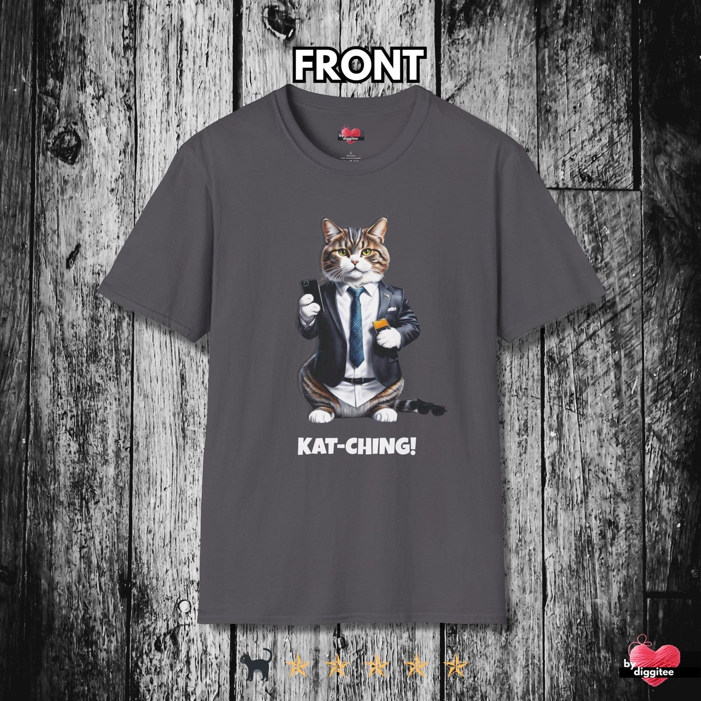 Printify T-Shirt Charcoal / S 📈 SALES CAT🚀 BOSS Colors