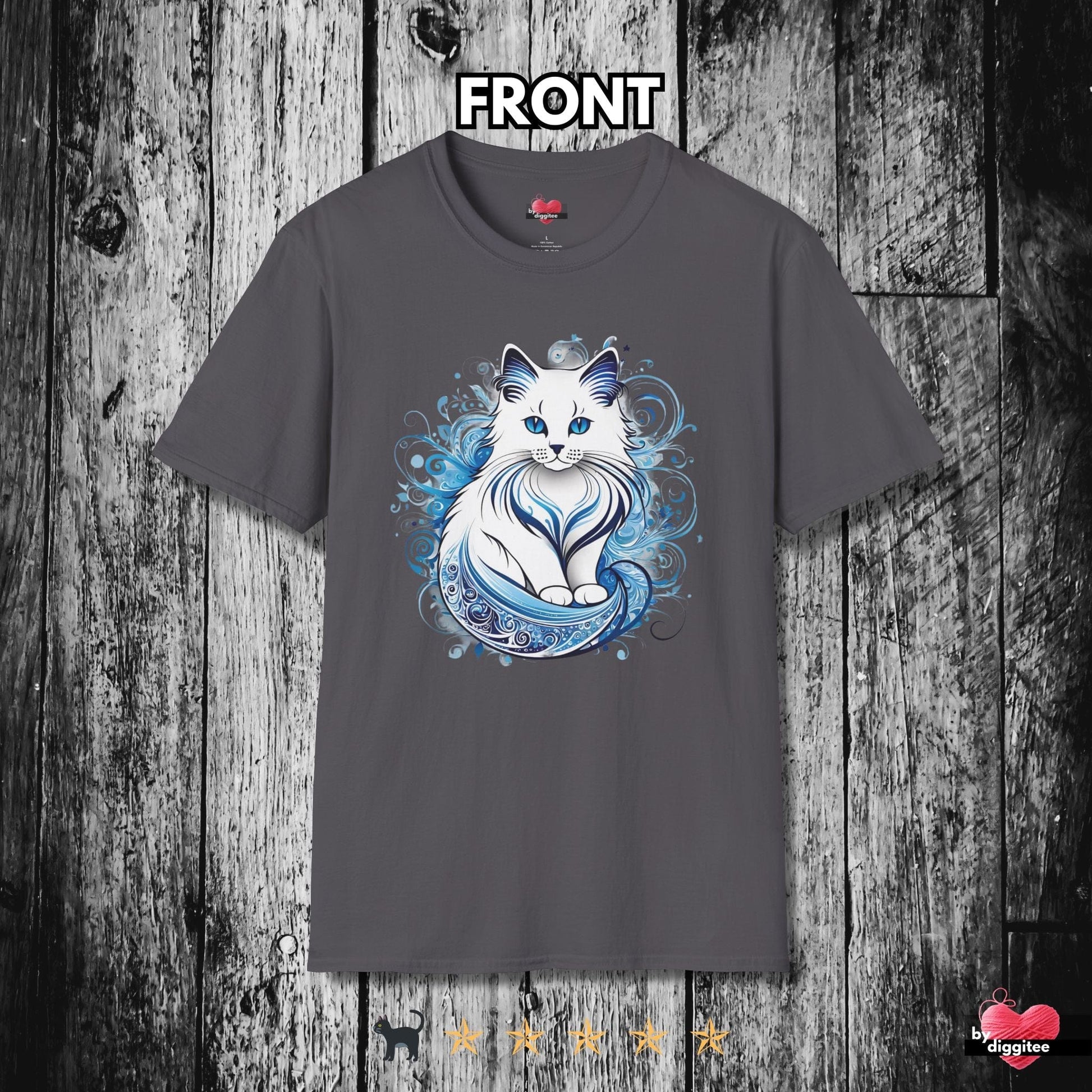 Printify T-Shirt Charcoal / XS 🐈‍⬛ Pretty CATS 🐈 Kitty Tale