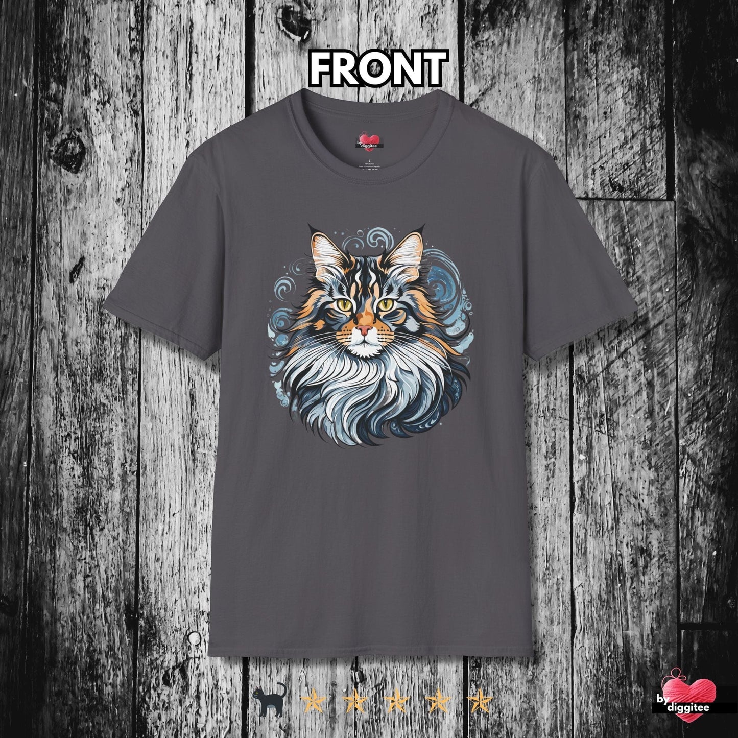 Printify T-Shirt Charcoal / XS The Mainee Cats 🐈 Majestic