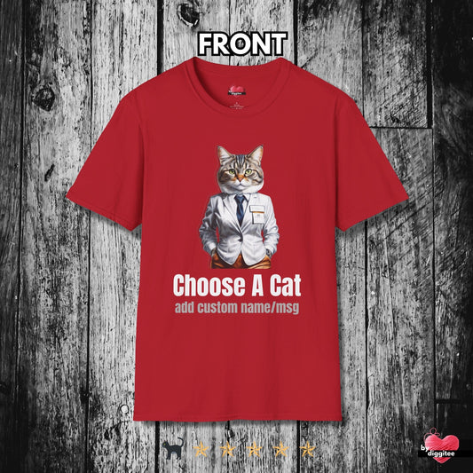 Printify T-Shirt Cherry Red / S Fully CUSTOM CAT 🎨🖍️✍️