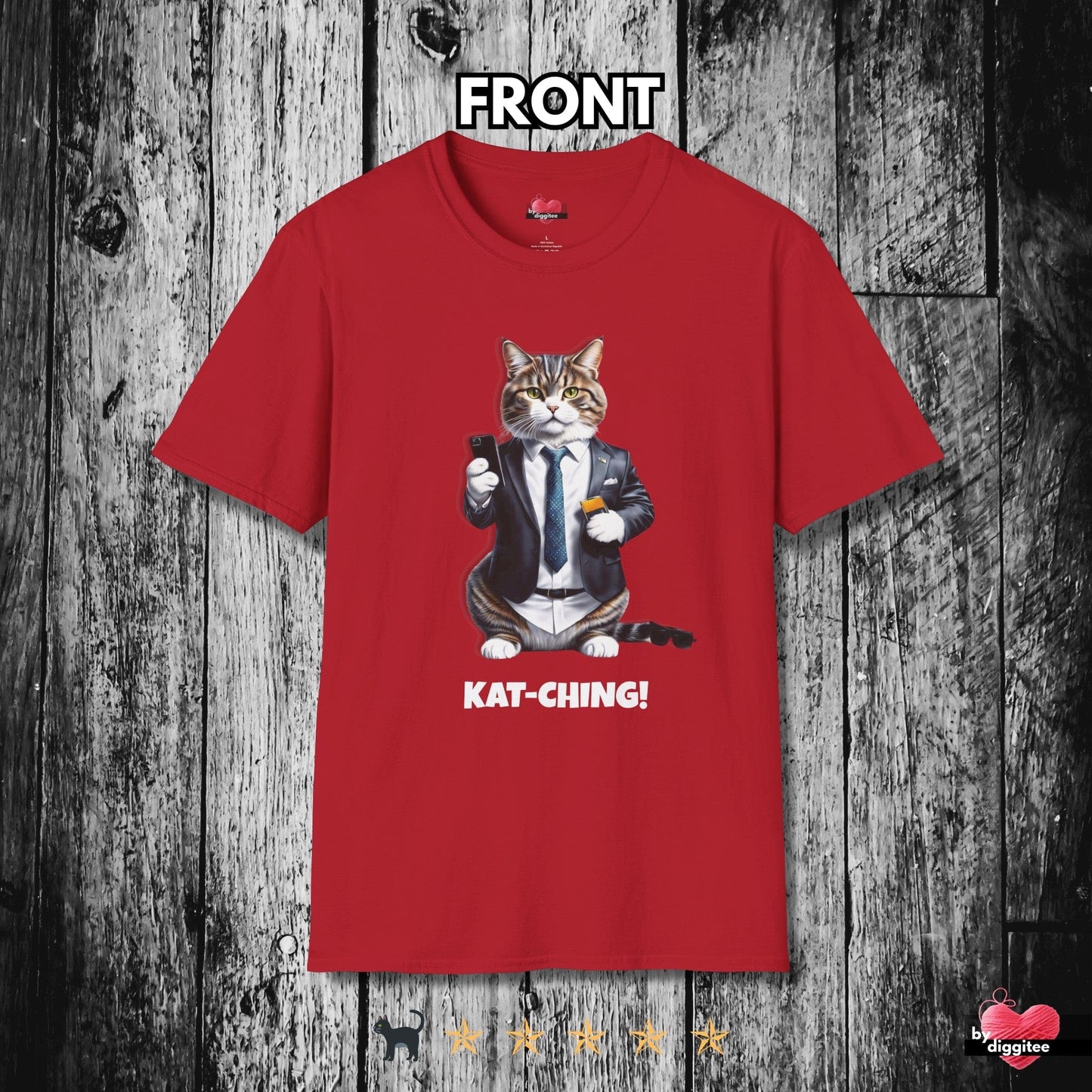 Printify T-Shirt Cherry Red / S 📈 SALES CAT🚀 BOSS Colors