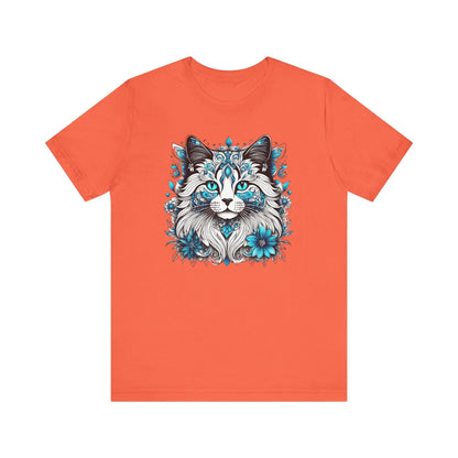 Printify T-Shirt Coral / XS Our Lynn's Blue Eye Cat Art Shirt
