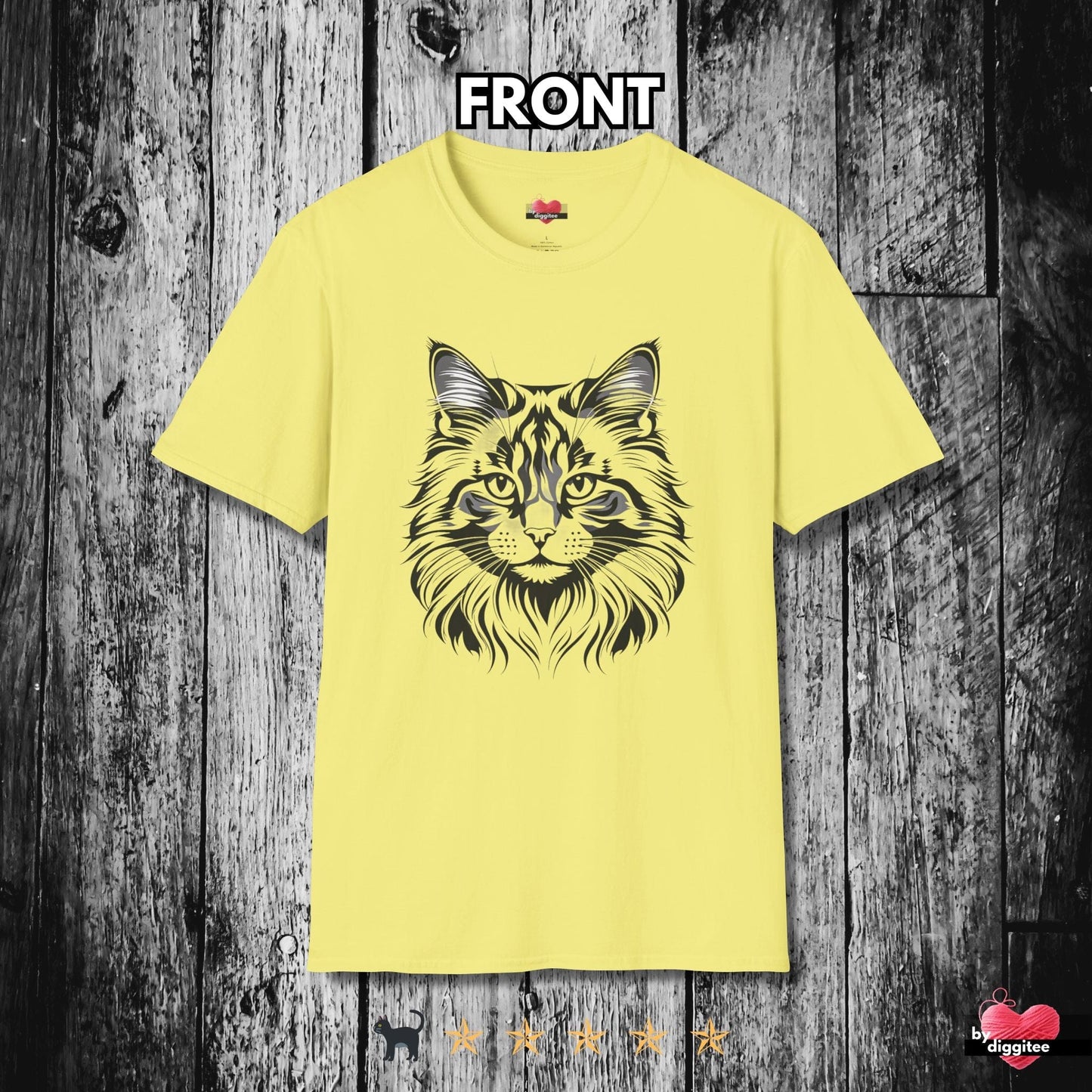 Printify T-Shirt Cornsilk / S The Mainee Cats 🐈 Just Plain Purdy