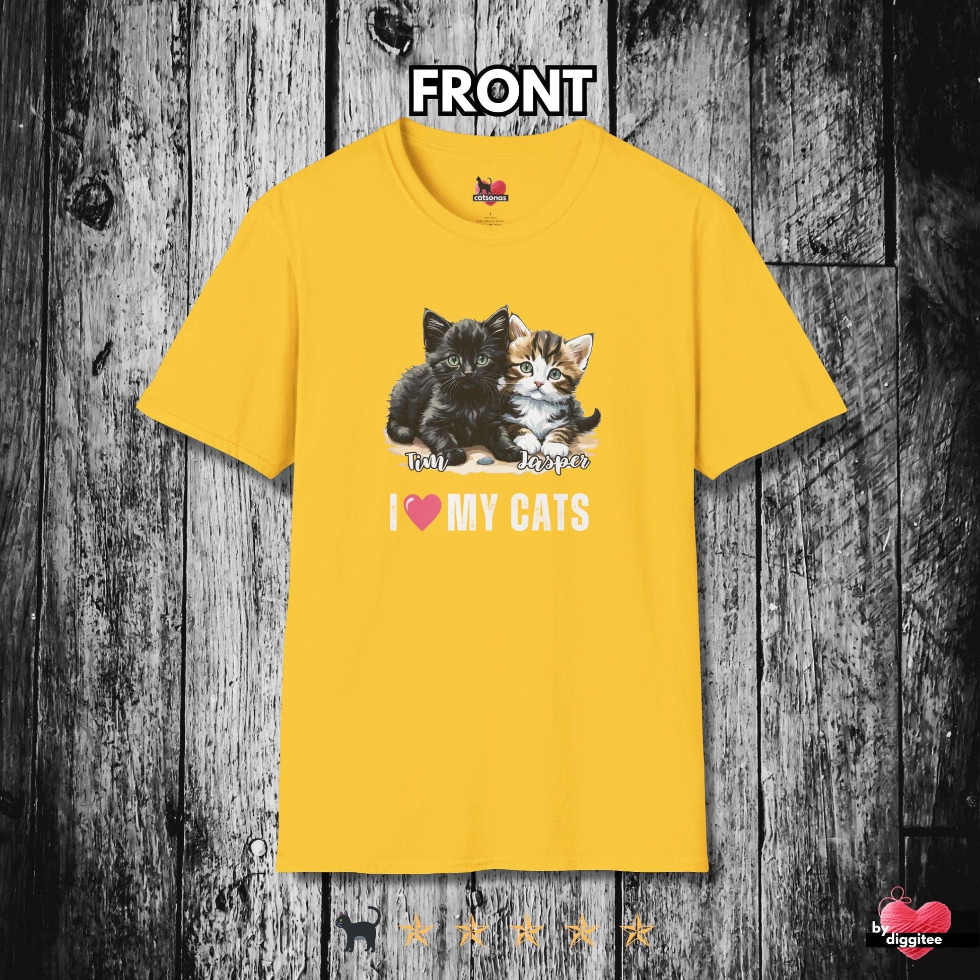 Printify T-Shirt Daisy / S CUSTOM Cats 🩷 I LOVE my Cats