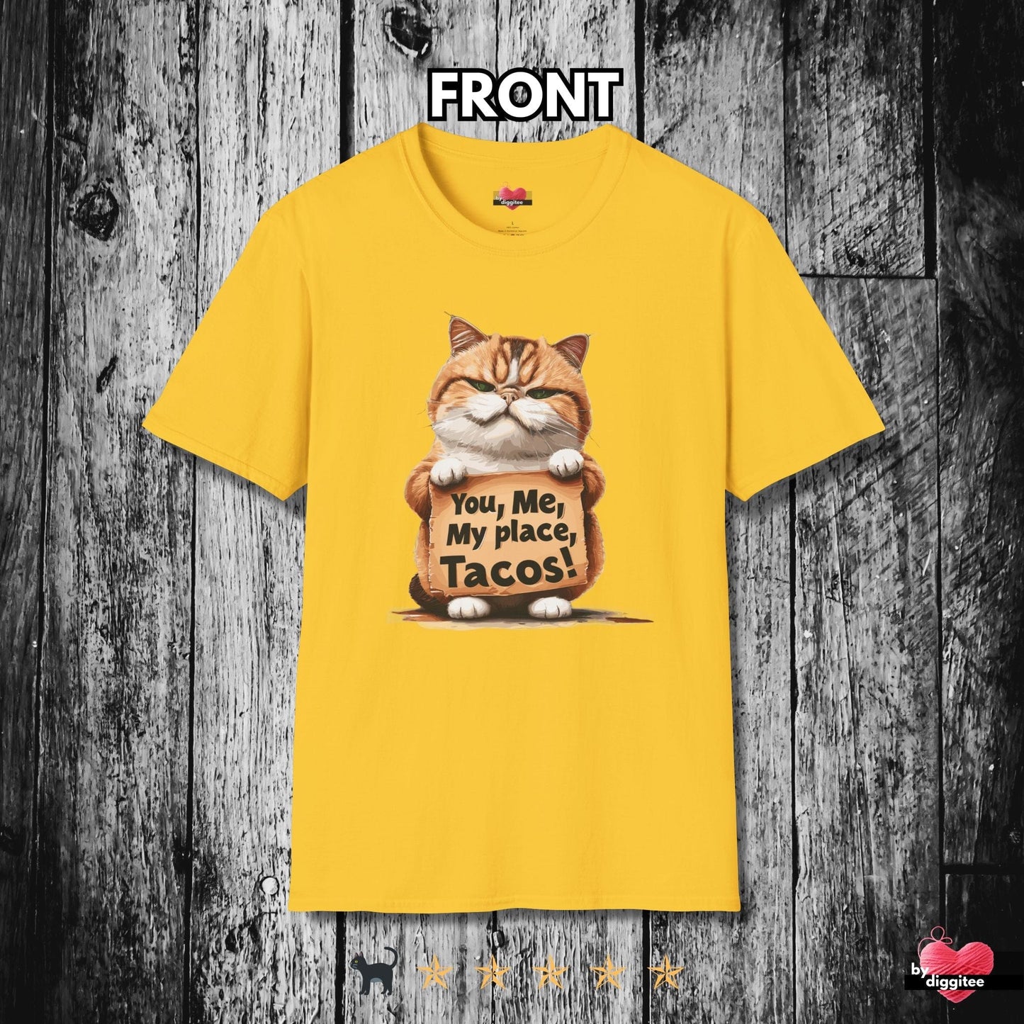 Printify T-Shirt Daisy / S Funny CATS 🐈‍⬛ TACO Tuesday