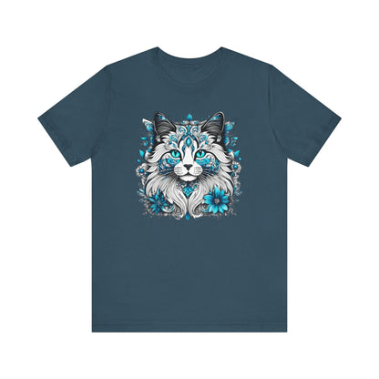 Printify T-Shirt Deep Teal / XS Our Lynn's Blue Eye Cat Art Shirt