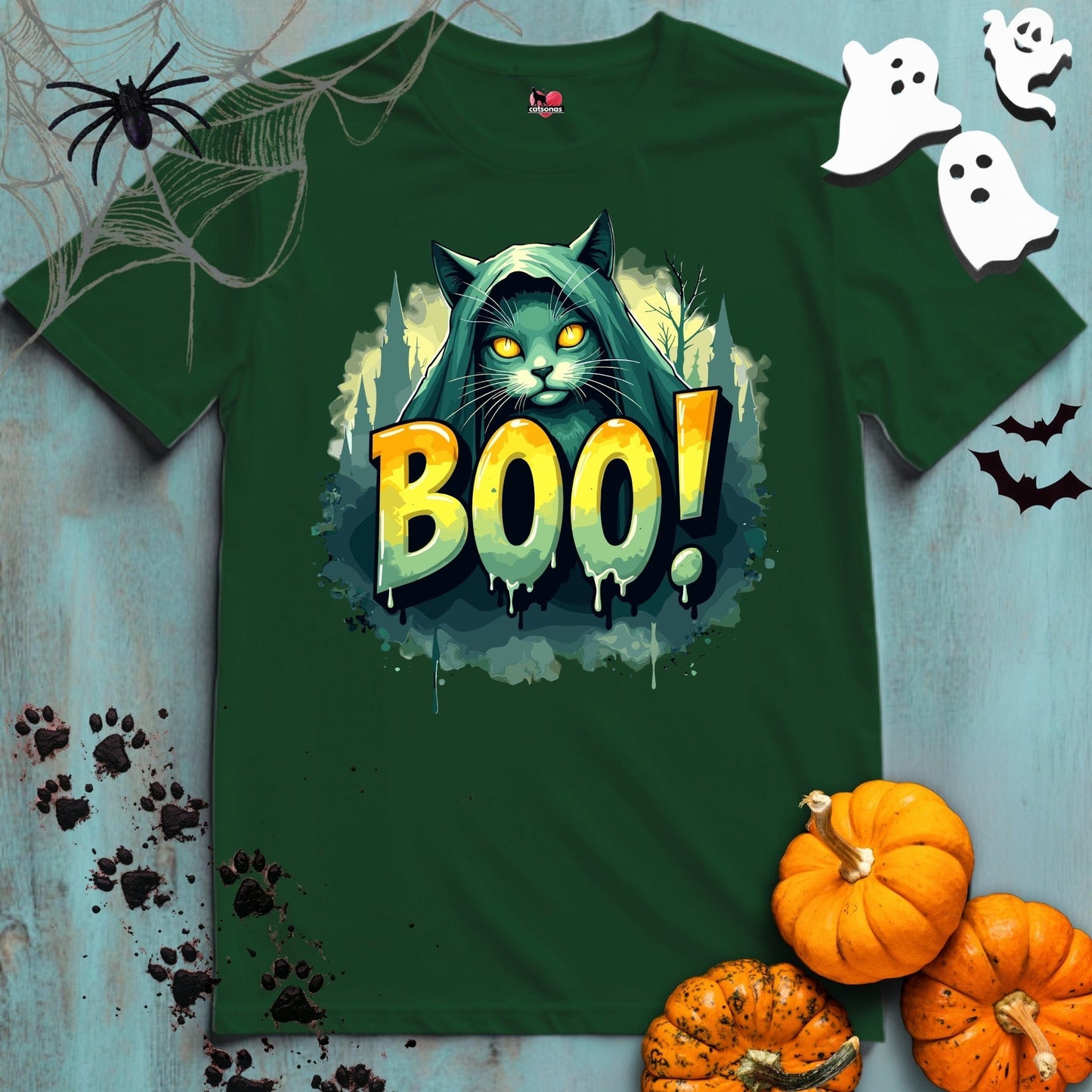 Printify T-Shirt Forest Green / XL BOO 👻 SPOOKY Season 🎃 HALLOWEEN Collection