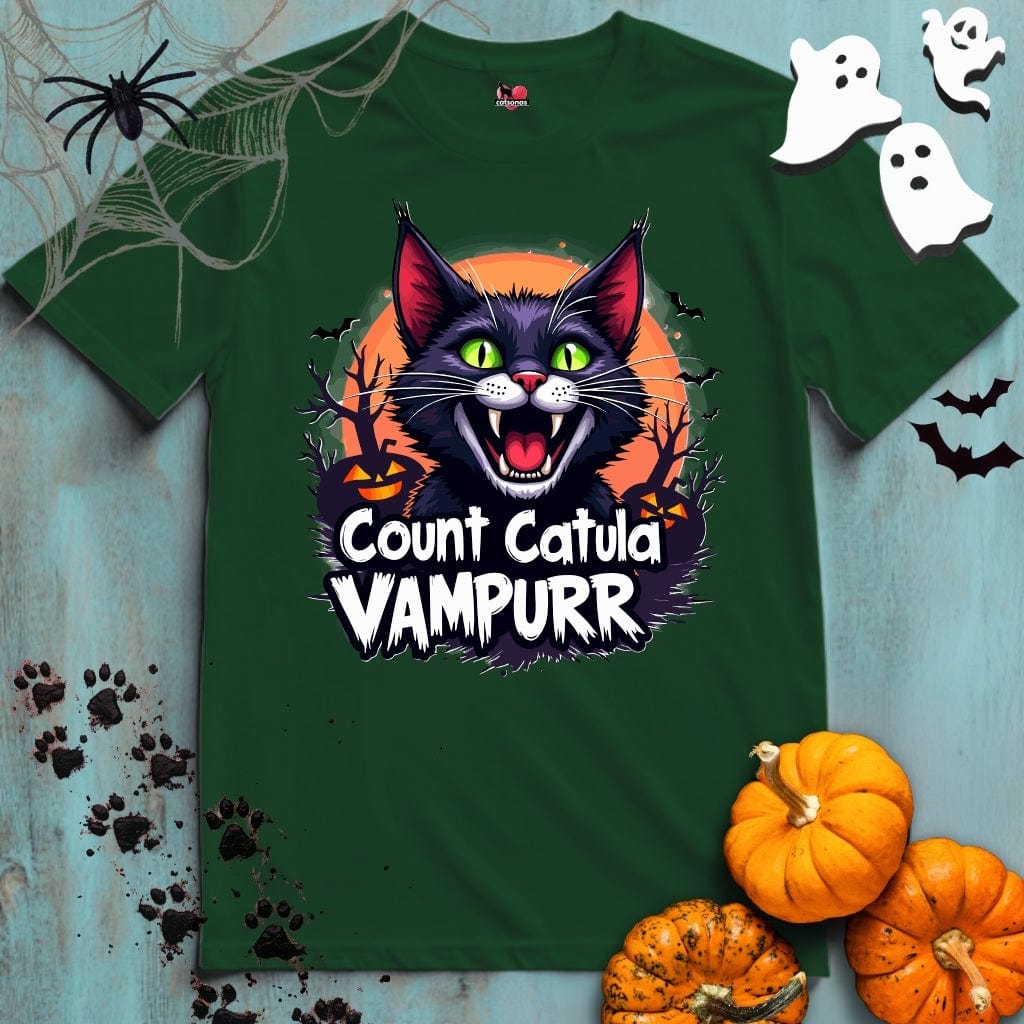 Printify T-Shirt Forest Green / XL COUNT CATULA 👻 SPOOKY Season 🎃 HALLOWEEN Collection