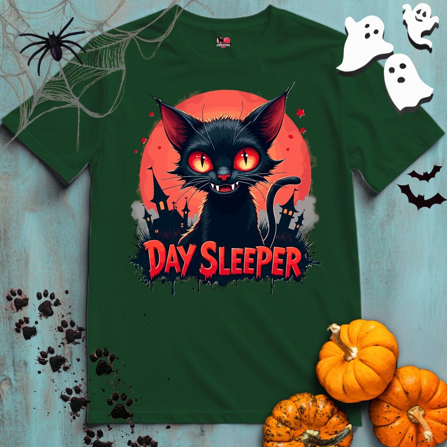 Printify T-Shirt Forest Green / XL DAY SLEEPER 👻 SPOOKY Season 🎃 HALLOWEEN Collection