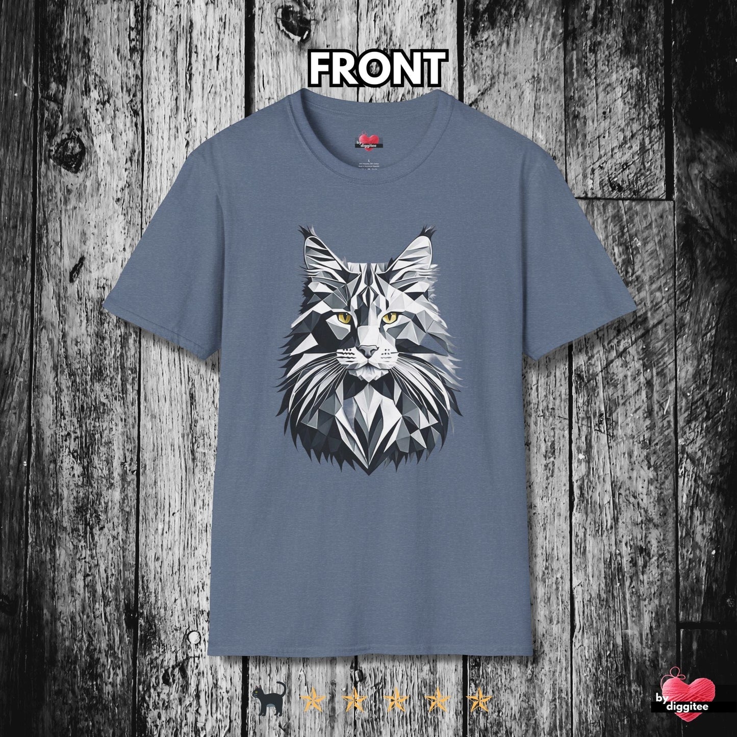 Printify T-Shirt Heather Indigo / S The Mainee Cats 🐈 RULER