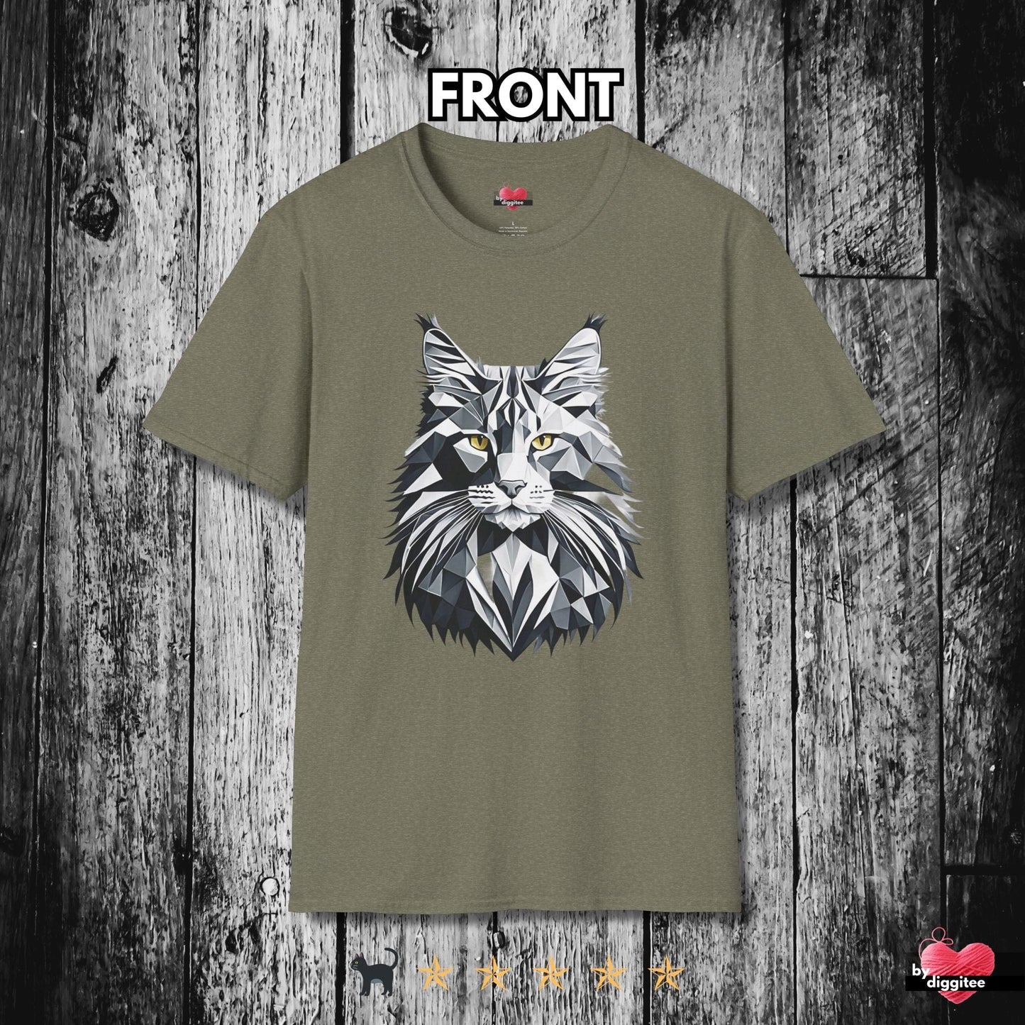 Printify T-Shirt Heather Military Green / S The Mainee Cats 🐈 RULER