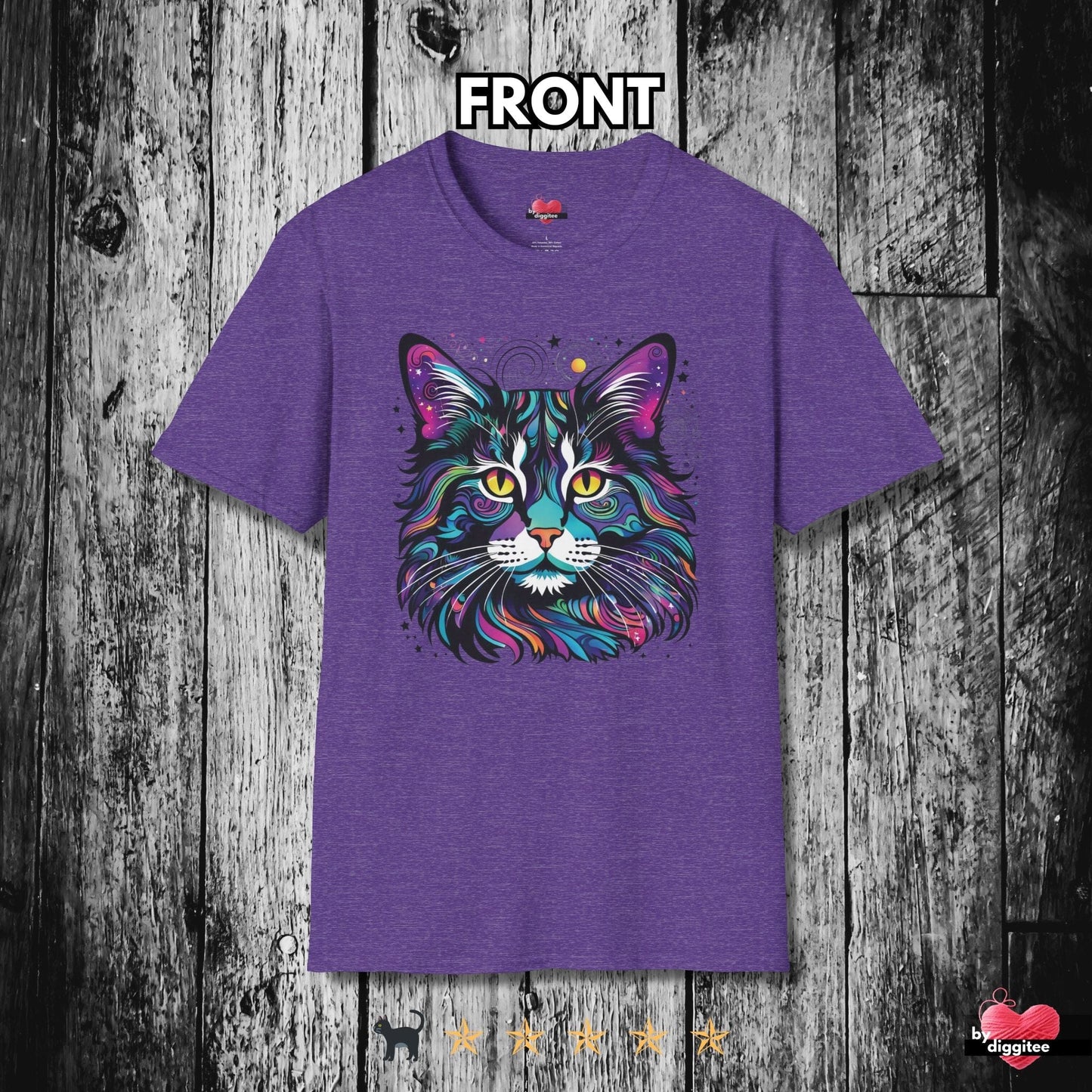 Printify T-Shirt Heather Purple / S The Maine CATS 🐈‍⬛ Dreamy