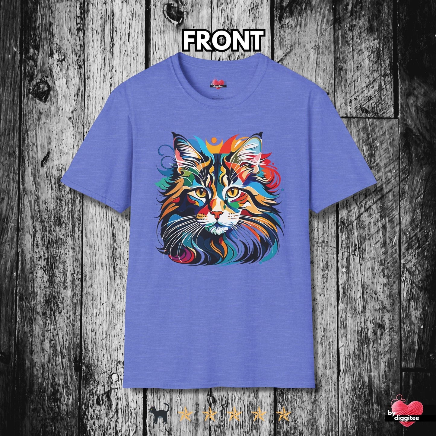 Printify T-Shirt Heather Royal / XS The Maine CATS 🐈 AURORA