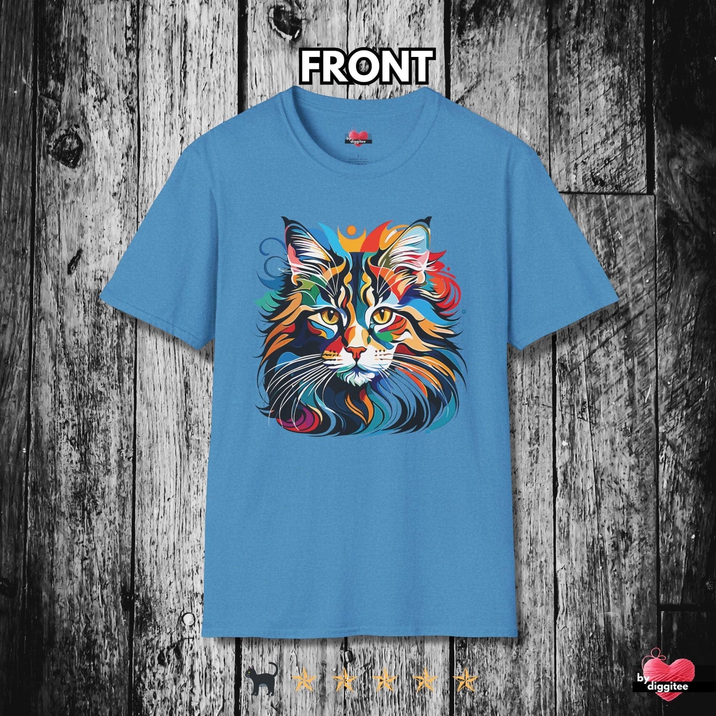 Printify T-Shirt Heather Sapphire / S The Maine CATS 🐈 AURORA